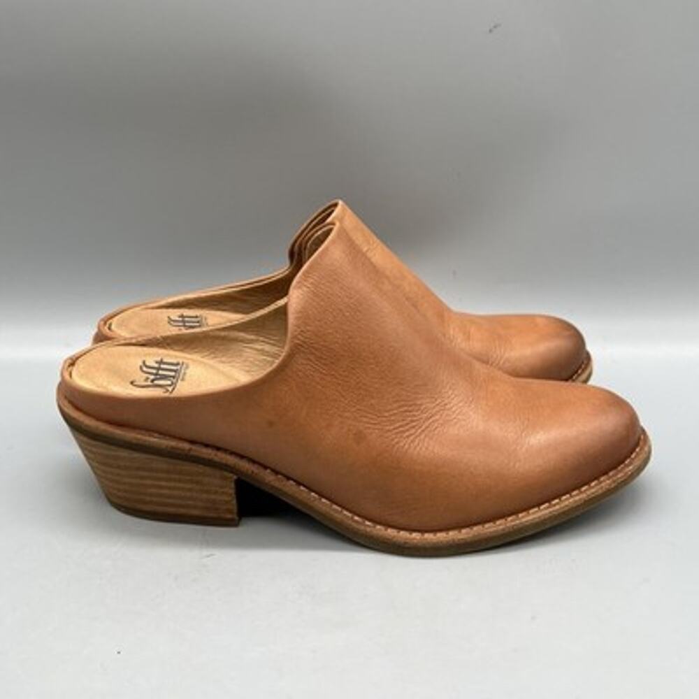 Sofft Shoes Womens 6 Brown Leather Mule Clogs Slip On Block Heel Comfort Casual